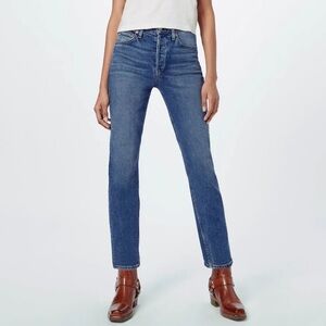 Re/Done 90’s High Rise Ankle Crop Denim Jeans in the Color Mid 70’s Size 24